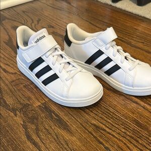 Adidas Kids White and Black Sneakers